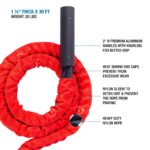 Fitness 30' Premium Undulation Rope / Battle Rope with Sleeve 1.5" - Image 3